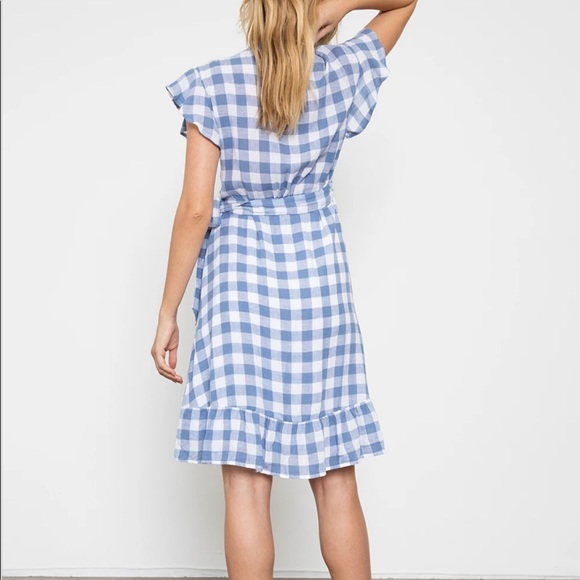 Rails Brigitte Wrap Mini Dress Buffalo check - Picture 2 of 8